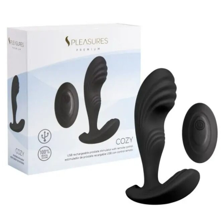 Вібромасажер простати S Pleasures Premium Cozy, чорний, з рельєфною головкою, 10 режимів - фото №9