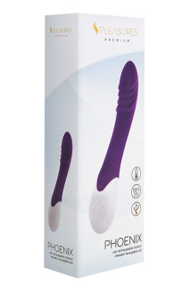 Вібратор S Pleasures Premium Phoenix, для точки G, фіолетовий, водостійкий, 16 видів вібрації, нагрів - - фото №3