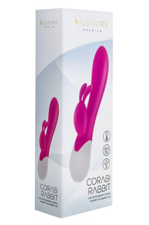 Вібратор-кролик S Pleasures Premium Corabi Rabbit, рожевий, вушка для клітора, 16 режимів, нагрів - - фото №3