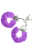 Наручники S Pleasures Furry Cuffs Purple з пухнастим оздобленням, 2 ключі в комплекті - фото