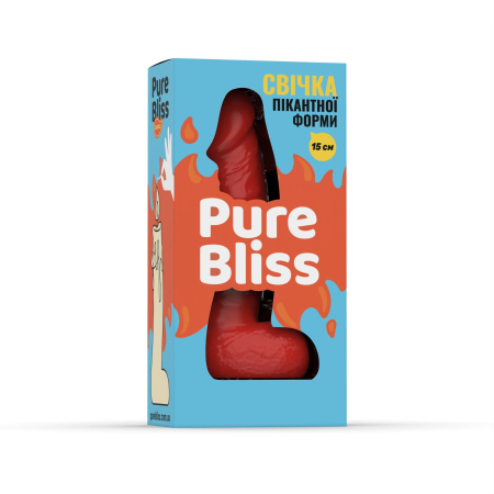 Свічка у вигляді члена Pure Bliss MINI Red 15 см - фото №6