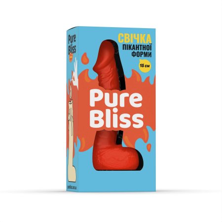 Свічка у вигляді члена Pure Bliss MINI Orange 15 см - фото №5