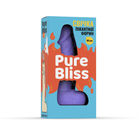 Свічка у вигляді члена Pure Bliss MINI Violet 15 см - фото №6