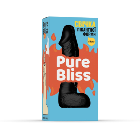 Свічка у вигляді члена Pure Bliss BIG Black 18 см - фото №6