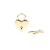Замочок Liebe Seele Heart Shape Padlock Gold (2 шт) - фото