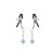 Затискачі для сосків Liebe Seele Glow-in-dark Nipple Clamps Blue - фото