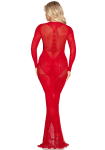 Сукня Leg Avenue Lace and Net Bodycon Gown One Size, Red Сукня Leg Avenue Lace and Net Bodycon Gown One Size, Red - фото №3