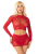Комплект Leg Avenue Rhinestone Crop Top and Mini Skirt One Size, Red Комплект Leg Avenue Rhinestone Crop Top and Mini Skirt One Size, Red - фото
