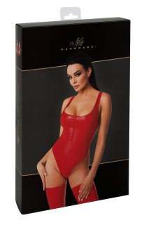 Боді Noir Handmade F352 Red powerwetlook body - 3XL - - фото №8