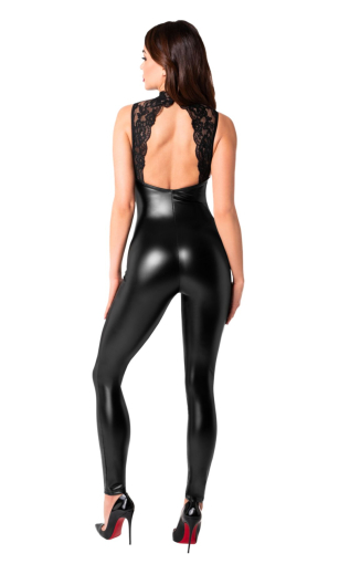 Комбінезон Noir Handmade F342 Powerwetlook and lace overall - XL - фото №4