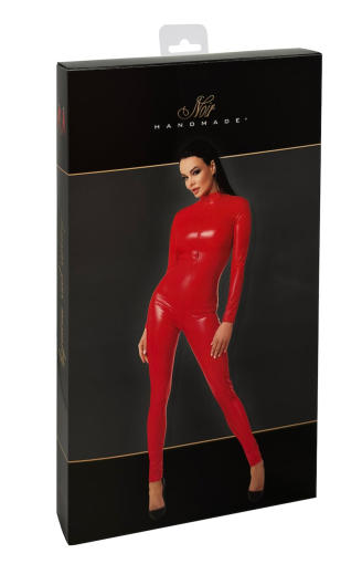 Комбінезон Noir Handmade F353 Red powerwetlook overall - M - фото №7