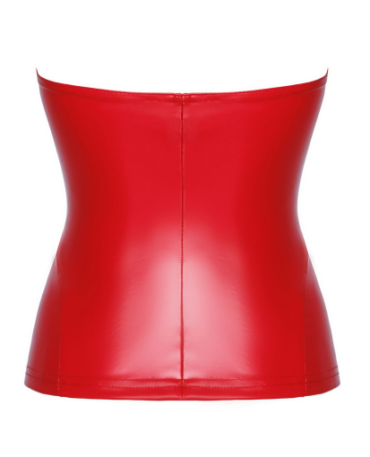 Корсет Noir Handmade F355 Red powerwetlook corset - S - фото №5
