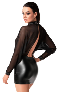 Сукня Noir Handmade F348 Powerwetlook and tulle dress - 4XL - - фото №3