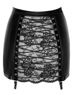 Спідниця Noir Handmade F341 Powerwetlook and lace skirt - S - - фото №8