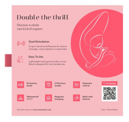 Вакуумний кліторальний стимулятор Womanizer Blend Vibrant Rose - - фото №8