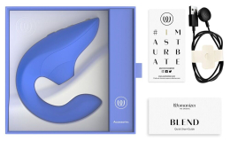 Вакуумний кліторальний стимулятор Womanizer Blend Vibrant Blue - - фото №6