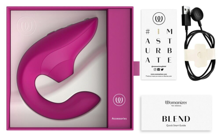 Вакуумний кліторальний стимулятор Womanizer Blend Vibrant Pink - фото №6