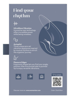 Вібратор Womanizer Vibe Dark Blue - №9