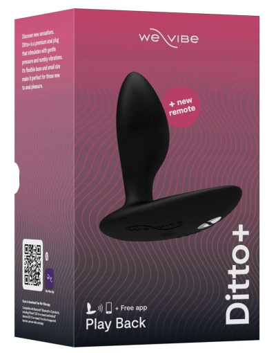 Анальна смарт-вібропробка We-Vibe Ditto+ Satin Black з пультом ДК №10