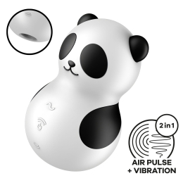 Вакуумний стимулятор з вібрацією Satisfyer Pocket Panda - фото