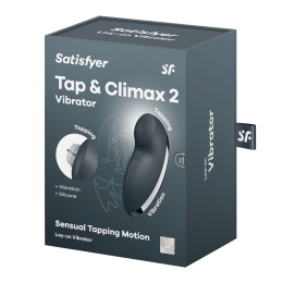 Вібростимулятор-пульсатор Satisfyer Tap & Climax 2 Grey, ефект постукування пальцем - - фото №7