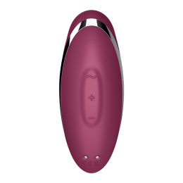 Вібростимулятор-пульсатор Satisfyer Tap & Climax 2 Red, ефект постукування пальцем - - фото №6