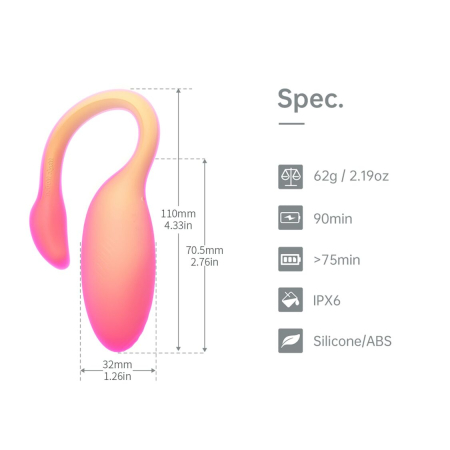Смарт-віброяйце Magic Motion Flamingo Max Orange - фото №4