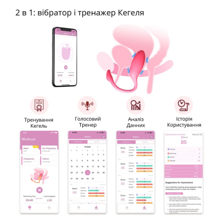 Смарт-віброяйце Magic Motion Flamingo Max Pink 2 в 1: віброяйце та тренажер Кегеля, 10 режимів - фото №18