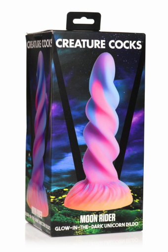 Фентезійний фалоімітатор Creature Cocks Glow-in-the-Dark Unicorn Dildo №7