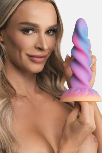 Фентезійний фалоімітатор Creature Cocks Glow-in-the-Dark Unicorn Dildo №6