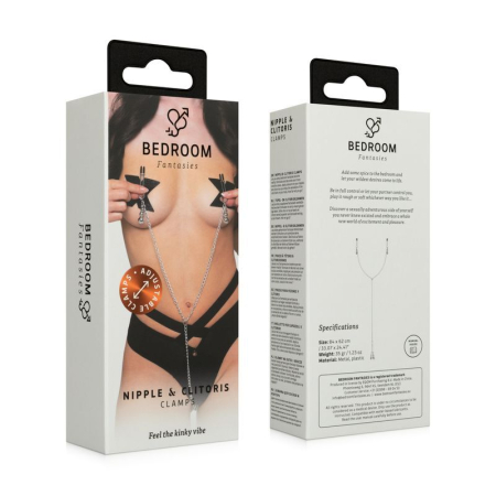 Затискачі для сосків та клітора Bedroom Fantasies: Nipple and Clitoris Clamps - Silver - фото №2