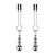 Затискачі для сосків Bedroom Fantasies: Nipple Clamps with Beaded Chain - Silver Затискачі для сосків Bedroom Fantasies: Nipple Clamps with Beaded Chain - Silver - фото