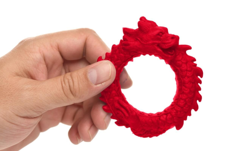 Ерекційне кільце Creature Cocks Rise of the Dragon Silicone Penis Ring - Red №5