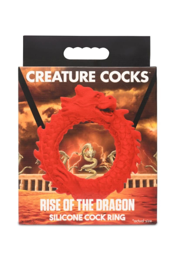 Ерекційне кільце Creature Cocks Rise of the Dragon Silicone Penis Ring - Red №8