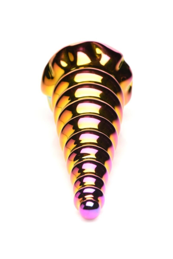 Фентезійний фалоімітатор Creature Cocks Twilight Rainbow Glass Dildo - фото №3