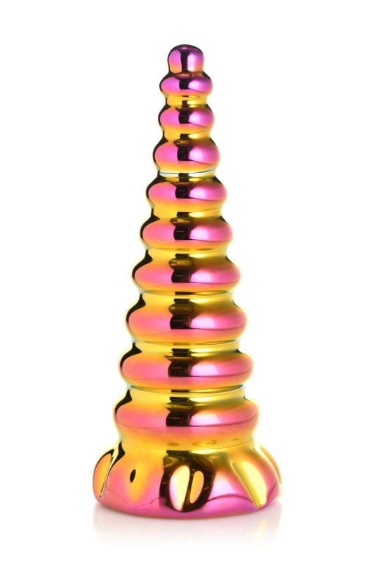 Фентезійний фалоімітатор Creature Cocks Twilight Rainbow Glass Dildo - фото