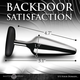 Анальна пробка Master Series Butt Slut Metal & Silicone Butt Plug - Silver - - фото №5