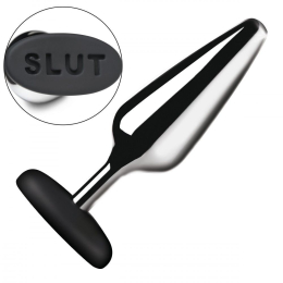 Анальна пробка Master Series Butt Slut Metal & Silicone Butt Plug - Silver - фото