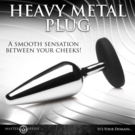 Анальна пробка Master Series Butt Slut Metal & Silicone Butt Plug - Silver №4