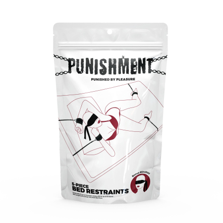 Розтяжка на ліжко Punishment - 5-Piece Bed Restraint Kit - Black №5
