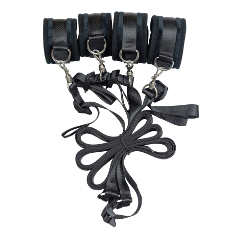 Розтяжка на ліжко Punishment - 5-Piece Bed Restraint Kit - Black №2