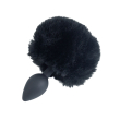 Анальна пробка з хвостом Punishment - Bunny Tail Silicone Anal Plug - Black Анальна пробка з хвостом Punishment - Bunny Tail Silicone Anal Plug - Black - фото №2