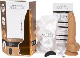 Фалоімітатор з пульсацією Naked ADDICTION Dominic 9? Caramel, пульт ДК, діаметр 4,2 см - - фото №6