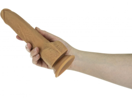 Фалоімітатор з пульсацією Naked ADDICTION Dominic 9? Caramel, пульт ДК, діаметр 4,2 см - - фото №4