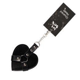 Брелок на карабіні для ключів Art of Chained Heart, Чорний - - фото №3