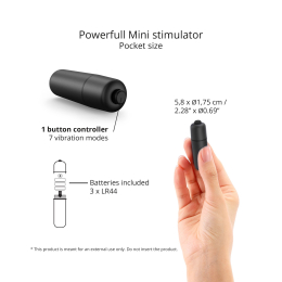 Віброкуля Love To Love WAOUHHH - BLACK ONYX, 7 режимів, на батарейках - - фото №2