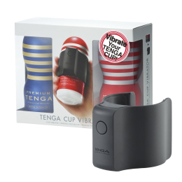 Вібронасадка Tenga CUP VIBRATOR, 7 режимів, 2 мастурбатори в комплекті - фото