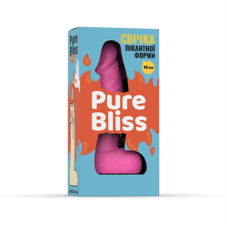 Свічка у вигляді члена Pure Bliss BIG Pink 18 см - фото №6