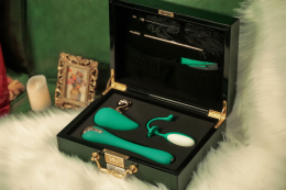 Набір Knight Jenay Pandora Box v2.0: вакуумний вібратор, вібратор, віброяйце, лоскітка та маска - - фото №4