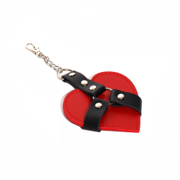 Брелок на карабіні для ключів Art of Sex Chained Heart, Червоний - - фото №3